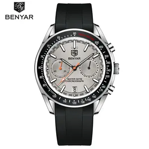 Benyar 5194 High Quality Fashion Wholesale Luxury Clock Quartz Watch Men Watch Stainless Chronograph Relogio <strong>De</strong> Pulso - Product Image 1