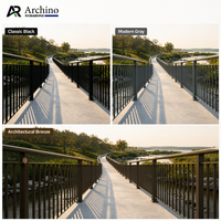 Barandilla de Aluminio para Pasarelas de Parque, Resistente a la Intemperie, para Proyectos de Paisajismo Público, Directo de Fábrica