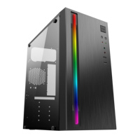 Caja de Ordenador Personalizada al por Mayor, Micro ATX con Asa, Panel Frontal Personalizado, Torre Media con Pantalla LCD, Mini Torre
