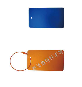 Etiquettes à bagages personnalisées en aluminium anodisé blanc gravé au laser <span class=keywords><strong>de</strong></span> haute qualité, impression typographique, artisanat en métal, style souvenir - Product Image 6