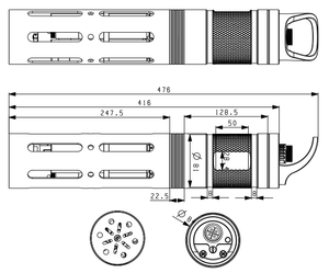 Sensore di Monitoraggio Qualità dell'Acqua 6 in 1 RS485, Sensore Multiparametrico per Qualità dell'Acqua PH/DO/Conducibilità/Turbidità/ORP/Temperatura - Product Image 2