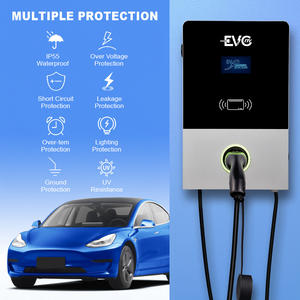 สถานีชาร์จติดผนังระดับ 2 32A การ์ด RFID ผนังบ้าน EV Charger 22KW 44KW Wallbox - Product Image 3