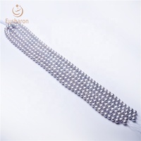 En gros 9-10mm AA-argent gris rond réel naturel eau douce Edison brin perle pour les femmes