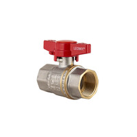 Nouveau Design Levier Forge Femelle Manuel En Laiton Mini Robinet À Tournant Sphérique pour Gaz Naturel