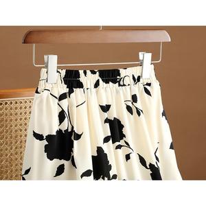 Falda de gasa de cintura alta para mujer Midi Floral estilo coreano Premium Modest V Streetwear ventas de ropa verano 2025 faldas femeninas - Product Image 4