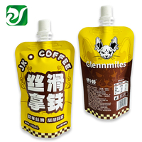 100ml Stand up AL Foil Liquid Coffee Bag Custom Coffee Drink Packaging Spout Pouch