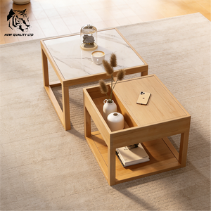 Table basse en bois moderne et écologique, design unique, pour salon, prix de gros direct usine, personnalisable, en stock, expédition immédiate - Product Image 2