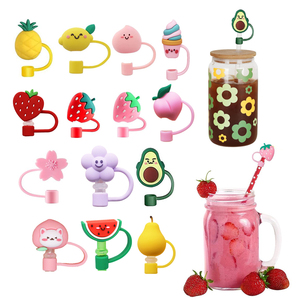 ที่เสียบหลอดรูปผลไม้ 3 มิติ ขนาด 8 มม. รูปมะนาวและสตรอว์เบอร์รี แบบขายส่ง - Product Image 1