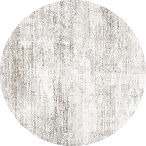 EIFFEL HOME Tapis de salon rayé uni rond gris imitation cachemire givré antidérapant résistant aux taches lavable - Product Image 4