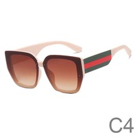 Grande demande Logo personnalisé Lunettes de soleil carrées Fashion Vente en gros Lunettes de soleil avec verres UV400 Monture métallique Prix raisonnable