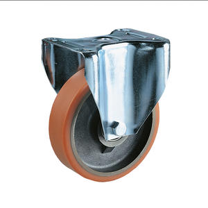 Tôle galvanisée pressée par support fixe de noyau de fonte de roue de série moyenne composée de matériaux de PVC d'acier en nylon de polyuréthane - Product Image 1