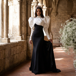 Robe de soirée sirène noire de luxe Nt26, style Dubaï, ornée de perles, élégante robe de dîner Jancember - Product Image 1