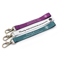 Tali leher kustom tempat kartu lencana ID lanyard kartun warna-warni lanyard nilon poliester lanyard