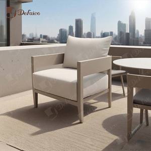 <span class=keywords><strong>Causeuse</strong></span> d'extérieur deux places de style moderne Mobilier de patio en aluminium coulé avec canapé en tissu imperméable Ensemble pour cour intérieure - Product Image 5