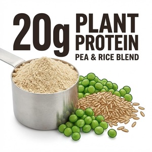 Extrait de protéines végétales véganes en marque privée OEM |   Poudre de remplacement de repas 500g, mélange de pois et de riz, <span class=keywords><strong>inuline</strong></span>, multivitamines, sans OGM - Product Image 2