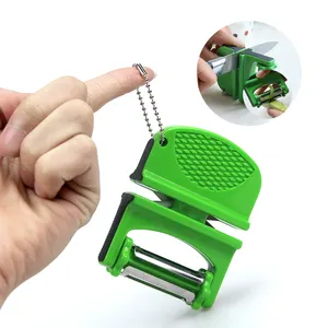 Küchengeräte Edelstahl Gemüse Zester Reibe 3 in 2 Design tragbare drehbare manuelle Mini Messers chärfer