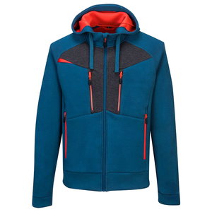 Veste de ski imperméable à capuche pour homme, style sportif bicolore avec fermeture éclair, gris et vert lime - Product Image 5