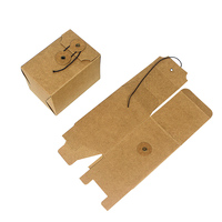 Boîte d'emballage en pot de miel, boîte d'emballage en papier Kraft pliable avec ficelle