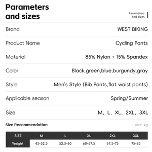 <span class=keywords><strong>Pantaloni</strong></span> da ciclismo ad alta elasticità da uomo con imbottitura in spugna 3D che taglia l'umidità aderente collant da <span class=keywords><strong>bici</strong></span> da taglio - Product Image 2