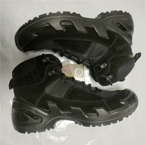 TSB08 Stock Black Vaneda Suede Ankle <b>Hiking</b> <b>Boots</b> Middle Cut Tactical <b>Boots</b> VANEDA middle cut black shoes stock - Product Image 1