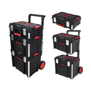 Winslow & Ross 3 cấp độ Stackable lưu trữ hộp công cụ tổ chức Máy Trạm di động cán Xe đẩy hộp công cụ với bánh xe - Product Image 1