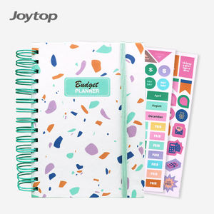 Joytop, venta al por mayor, diseño <span class=keywords><strong>de</strong></span> fragmentos multicolores, planificador <span class=keywords><strong>de</strong></span> presupuesto <span class=keywords><strong>de</strong></span> 12 meses, diario en espiral, cuaderno A5 con <span class=keywords><strong>agenda</strong></span> adhesiva - Product Image 1