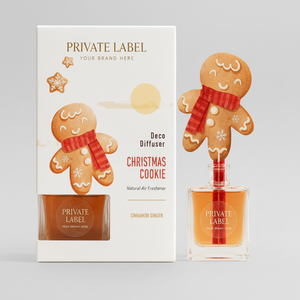 Deodorante per Ambienti con Etichetta Privata, Profumo di Biscotto di Natale alla Cannella e Zenzero, 90ml OEM |   Diffusore di fragranze decorativo per le festività |   Spagna UE - Product Image 2