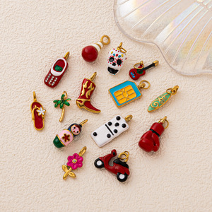 Voyages et Vie |   Acier inoxydable plaqué or 18K PVD |   Pendentif coloré pour voyage et vacances, charme et souvenir |   Imperméable et durable - Product Image 3