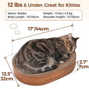 JQ moderno grigio tiragraffi con cestino Kratzbaum gratta e vinci per gatti che dormono - Product Image 2