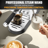Design moderne avec boîtier entièrement métallique Machine à café semi-automatique expresso à pompe 20 bars pour la maison et le bureau