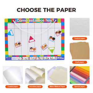 Scheda di registrazione dell'umore quotidiano per bambini in età prescolare personalizzabile libro silenzioso educativo che appende chip magnetici fatti di carta fantasia - Product Image 5