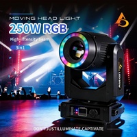 AICPOSE En gros Projecteur LED à tête mobile BSW 250W pour DJ, Fêtes, Mariages, DMX 3-en-1 avec anneau lumineux