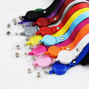 カスタム昇華プリントポリエステル製ランヤード、オフセット印刷名札、プラスチックカードホルダーフック、オリジナルロゴデザイン - Product Image 2