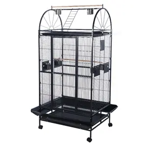 Hot Sale Durable And Solid Wire Cage Stand With Wheel Wholesales Factory Supply Iron Bird Cage On Sale