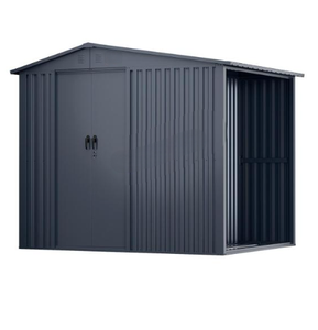 <span class=keywords><strong>Abri</strong></span> de jardin en métal avec <span class=keywords><strong>abri</strong></span> à bois 240*180*200cm Anthracite grand - Product Image 1