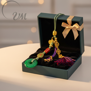 UM Jewelry Copper Agate Vibrant Colored Glaze Bead <b>Car</b> Hanging <b>Ornament</b> Wholesale Unisex/Men/Women Daily Party Wedding Gift - Product Image 4