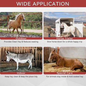 Échantillon gratuit : Sac d'alimentation pour chevaux, sac à foin en maille robuste avec sangle réglable pour un confort optimal - Product Image 6