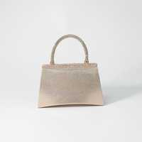 Bolso de Noche Trapezoidal de Lujo para Mujer, Cubierto de Diamantes de Imitación, Diseño de Solapa de Cristal Marquise, Asa de Muñeca con Diamantes para Bodas y Fiestas