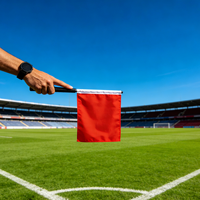 Drapeau d'arbitrage de football pour compétition sportive, 100% polyester, durable, imperméable, écologique, vente chaude pour la Coupe du Monde 2026