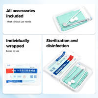 Kit d'instruments dentaires jetables stériles pour examen buccal avec miroir buccal, sonde et pinces pour clinique dentaire