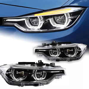 Faros Delanteros LED DRL de Doble Color Blanco/Amarillo, Estilo LCI Serie 3 F30, Actualización de Halógeno/Xenón, para BMW - Product Image 1