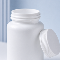 Flacon cylindrique en PP de 20ml, 30ml, 40ml, 50ml, 100ml, 150ml, 200ml avec bouchon à vis, vide, pour stockage de médicaments, surface pour marquage à chaud