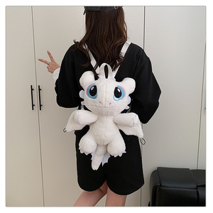 Sac à dos en peluche super doux DragonTaming Master, sac à bandoulière pour enfant en forme de dessin animé, <span class=keywords><strong>sans</strong></span> <span class=keywords><strong>dents</strong></span>, en coton PP, unisexe - Product Image 4