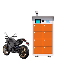 Stazione di ricarica e sostituzione batterie per bici elettriche, scooter e moto da esterno con 8 slot NFC