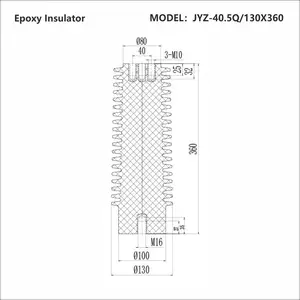 Isolador de resina epóxi, materiais de isolamento para 35kv 40.5kv, isolador de suporte de cubicicleta elétrico