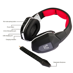 Cuffie da gioco Wireless da 2.4GHz per PC PS4 PS5 Mac <span class=keywords><strong>Nintendo</strong></span> <span class=keywords><strong>Switch</strong></span> cuffie da gioco con microfono staccabile con cancellazione del rumore - Product Image 4