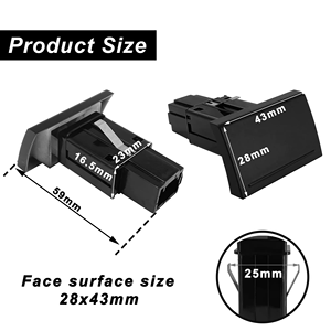 12V Car Push Switch Blue Led on <strong>OFF</strong> for VM Amarok 2010-2016 TOP PANEL Button Replacement Volkswagen Accessories 4x4 - Product Image 6