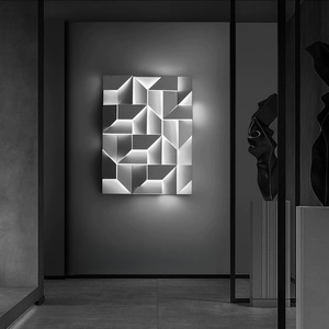 Lámpara de pared minimalista moderna, iluminación Led de diseño geométrico para sala de estar, dormitorio, pasillo, accesorio decorativo E27, ahorro de energía - Product Image 3