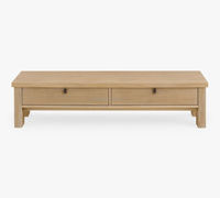 Meubles de salon Table basse rectangulaire de ferme moderne Table à manger Table de café décontractée en bois massif