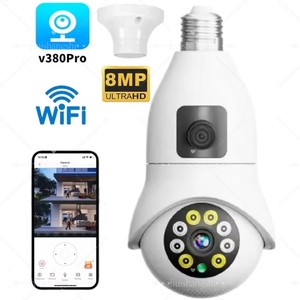 V380 Pro 8MP Waterproof IP <b>Camera</b> Dual Lens E27 New Bulb Full Color <b>Night</b> Vision Two Way Audio Outdoor Security PTZ Cloud <b>Camera</b> - Product Image 2